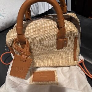 Away The Mini Everywhere Bag Paradise Raffia White Lotus